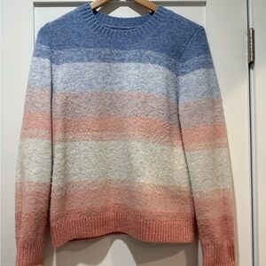 Striped Blue and Pink Women's Sweater